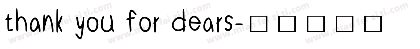 thank you for dears字体转换